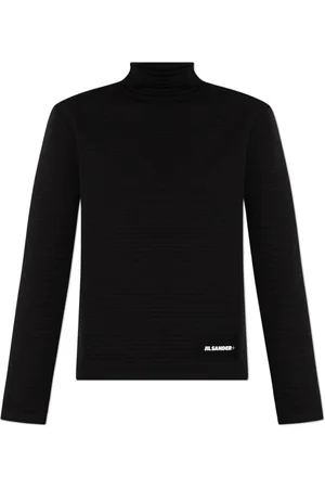 Jil Sander Tops, Dames, Zwart, S, Top met logo