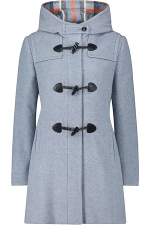 gil-bret Mantels, Dames, Blauw, 4Xl, Wol, Capuchon Dufflecoat Wol Velours Toggle