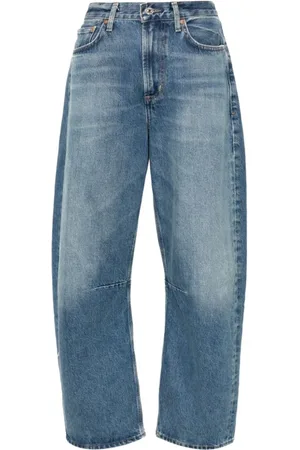 Citizens of Humanity Jeans, Dames, Blauw, W24, Katoen, Relaxed Tapered Barrel Leg Jeans