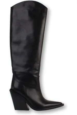 Fru.it Schoenen, Dames, Zwart, 40 EU, Leer, Zwarte Hoge Laars 100% Leer