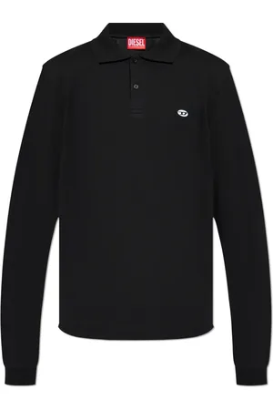 Diesel Tops, Heren, Zwart, 3Xl, Katoen, Polo T-Rejust-Ls-Doval-Pj