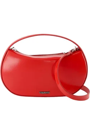 COPERNI Tassen, Dames, Rood, ONE Size, Leer, Rode Leren Swipe Tas - Magnetische Sluiting