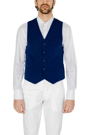 Only & Sons Pakken, Heren, Blauw, M, Polyester, Lichtblauwe Gilet met Knopen