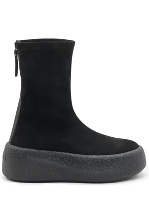 vic matiè Schoenen, Dames, Zwart, 41 EU, Leer, Zwarte Stretch Leren Enkellaars