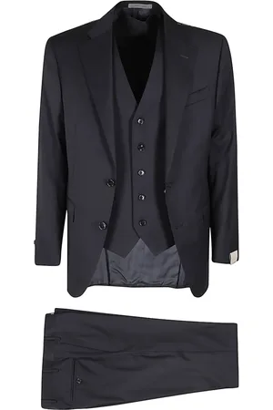 corneliani Pakken, Heren, Blauw, M, Wol, Wollen Vest