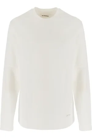 Jil Sander Tops, Heren, Wit, M, Katoen, Casual Katoenen T-shirt