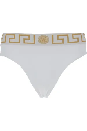 VERSACE Badkleding, Heren, Wit, L, Wit Zeekleding Iconische Greca Slip