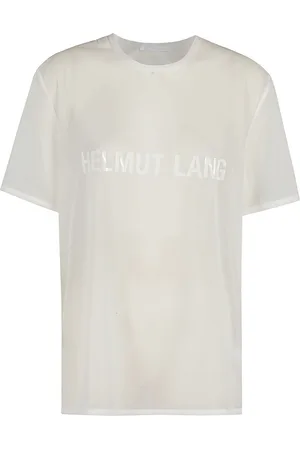 Helmut Lang Tops, Dames, Wit, S, Polyester, Logo Tee Shirt