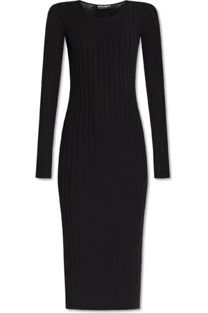 Dolce & Gabbana Kleedjes, Dames, Zwart, S, Jurk met logo