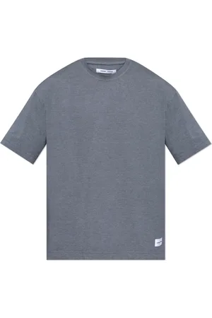 Samsøe Samsøe Tops, Heren, Grijs, S, Katoen, T-shirt Sacharles