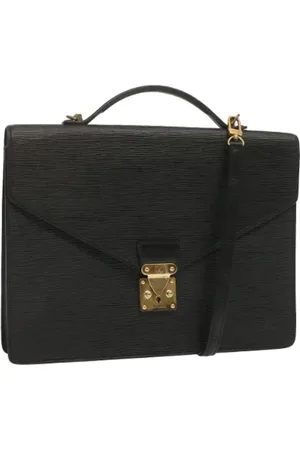 LOUIS VUITTON Pre-owned, Dames, Zwart, ONE Size, Leer, Pre-owned Leather briefcases