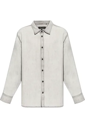 RAG&BONE Overhemden, Heren, Grijs, M, Denim, Denim overhemd Smoke
