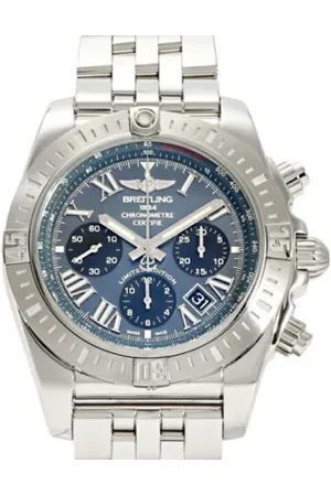 Breitling Pre-owned Pre-owned, Heren, Zwart, ONE Size, Pre-owned Stainless Steel watches
