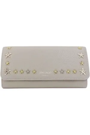 Jimmy Choo Pre-owned, Dames, Grijs, ONE Size, Tweedehands leren portemonnees