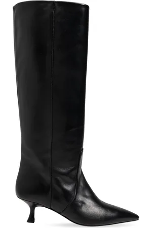 Stuart Weitzman Schoenen, Dames, Zwart, 40 EU, Leer, Leren Laarzen ‘Naomi’