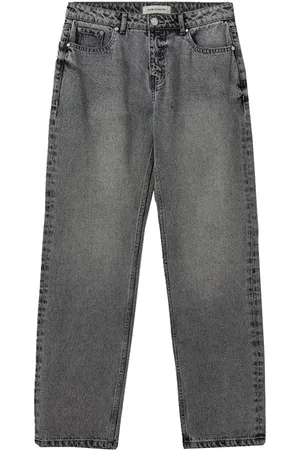Sofie Schnoor Jeans, Dames, Grijs, XL, Katoen, Grijze Straight-Leg Jeans Melika Model