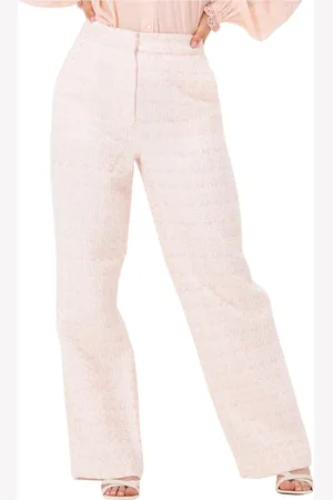 NA-KD Broeken, Dames, Roze, S, Tweed, Tweed Suit Broek Lichtroze