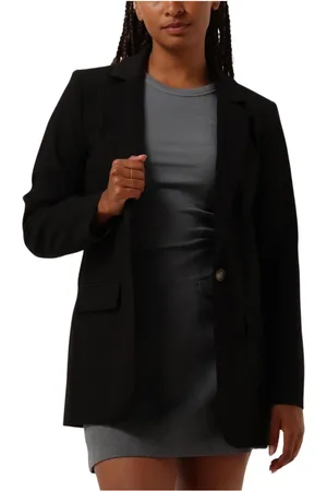 Object Jassen, Dames, Zwart, 2Xl, Katoen, Zwarte Blazer met Lange Mouwen