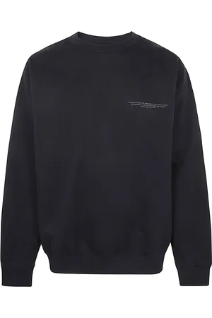 Y-3 Sweatshirts & Hoodies, Heren, Zwart, XS, Katoen, Zwart Logo Crew Neck Sweatshirt
