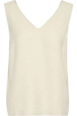 Kaffe Tops, Dames, , 3Xl, Polyester, Mouwloze Turtledove Blouse