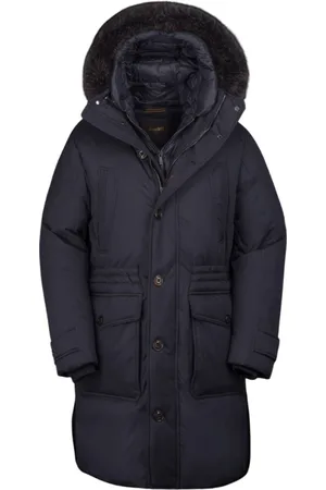 MOORER Jassen, Heren, Blauw, 4Xl, Parka met hoge isolatie