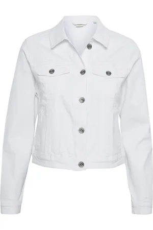 Cream Jassen, Dames, Wit, L, Denim, Denim Jack