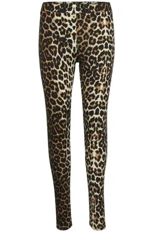 Karen by Simonsen Broeken, Dames, Bruin, S, Polyester, Gedrukte Stretch Leggings
