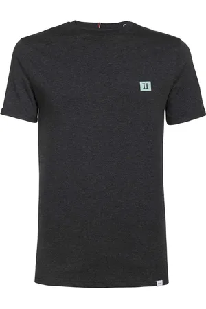 Les Deux Tops, Heren, Blauw, S, Katoen, Geribbelde katoenen T-shirt