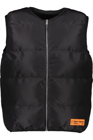 Heron Preston Jassen, Heren, Zwart, M, Polyester, Field Vest met Volledige Rits