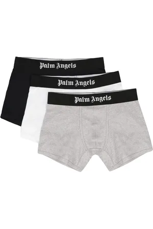 Palm Angels Ondergoed, Heren, Veelkleurig, S, Katoen, Katoenen Boxershorts met Logo Print