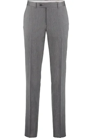CANALI Broeken, Heren, Grijs, XL, Wol, Stretch wollen broek