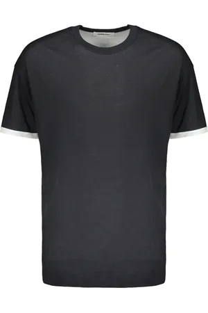 AMBUSH Tops, Heren, Blauw, S, Katoen, Maxi T-shirt met Contrasterende Inzetstukken