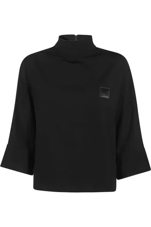Opening Ceremony Sweatshirts & Hoodies, Dames, Zwart, M, Sweatshirt met logo patch en ritssluiting