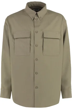 OFF-WHITE Jassen, Heren, , M, Polyester, Polyester Overshirt met Klepzakken