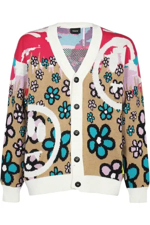 BARROW Truien, Dames, Veelkleurig, L, Wol, Gebreide Cardigan met Patroon