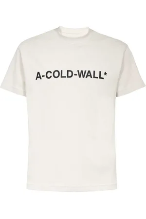 A-cold-wall* Tops, Heren, , S, Katoen, Katoenen T-shirt Geribbelde Halslijn