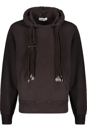 AMBUSH Sweatshirts & Hoodies, Heren, Bruin, S, Katoen, Geborduurde Hoodie met Zakken