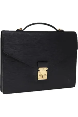 LOUIS VUITTON Pre-owned, Dames, Zwart, ONE Size, Leer, Pre-owned Leather briefcases