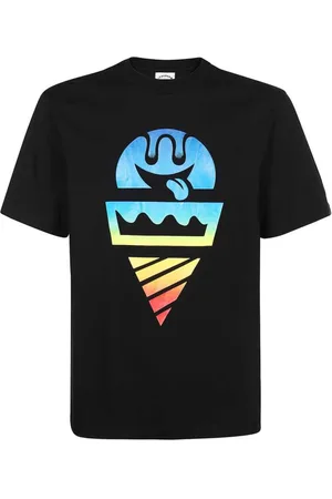 ICECREAM Tops, Heren, Zwart, M, Katoen, Bedrukt katoenen T-shirt
