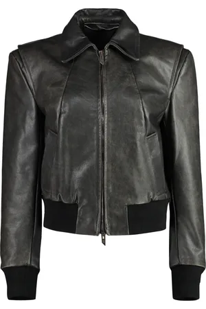 SALVATORE SANTORO Jassen, Dames, Zwart, S, Leer, Vintage Leren Jas