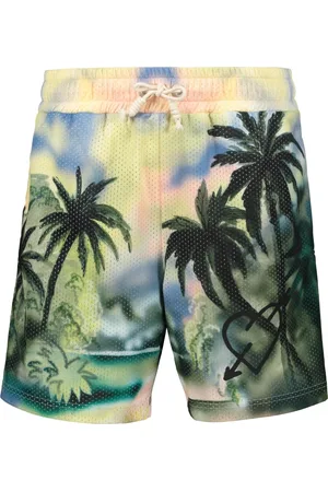 Palm Angels Badkleding, Heren, Veelkleurig, S, Polyester, Mesh Bermuda Shorts