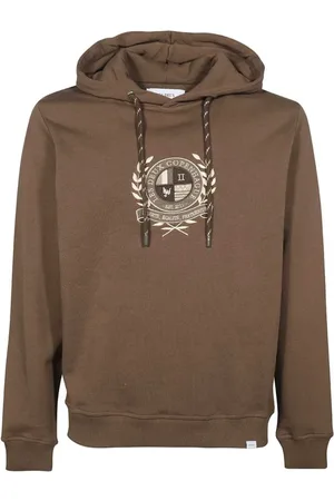 Les Deux Sweatshirts & Hoodies, Heren, Bruin, L, Katoen, Katoenen Hoodie