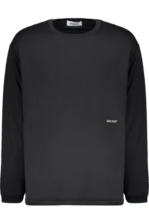 AMBUSH Tops, Heren, Zwart, S, Katoen, Maxi T-shirt met geribbelde details