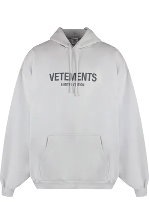 Vetements Sweatshirts & Hoodies, Heren, Grijs, M, Katoen, Contrast Logo Hoodie Unisex Lijn