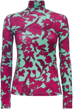 La DoubleJ Tops, Dames, Veelkleurig, L, Tweed, Stretchy Turtleneck Top