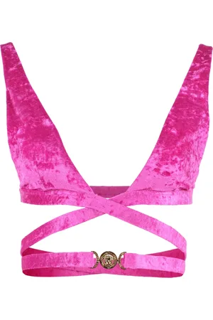 VERSACE Tops, Dames, Roze, L, Chenille Triangel Bikini Top