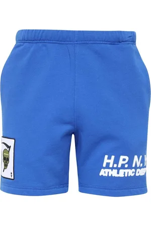 Heron Preston Korte broeken, Heren, Blauw, L, Katoen, Casual sweatshorts voor dagelijks comfort