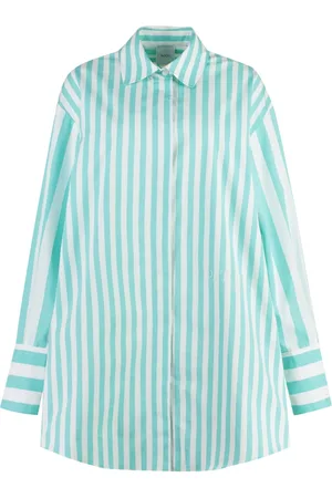Patou Blouses & Shirts, Dames, Veelkleurig, S, Katoen, Gestreepte Katoenen Overhemdjurk