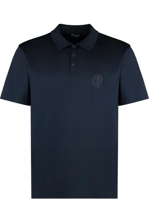 Giorgio Armani Tops, Heren, Blauw, M, Katoen, Tops