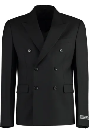 VERSACE Jassen, Heren, Zwart, L, Wol, Klassieke Wol Blazer